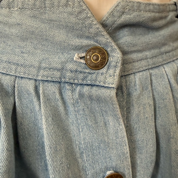 Vintage 80s Zena denim skirt button down western boho cottage - Picture 3 of 11